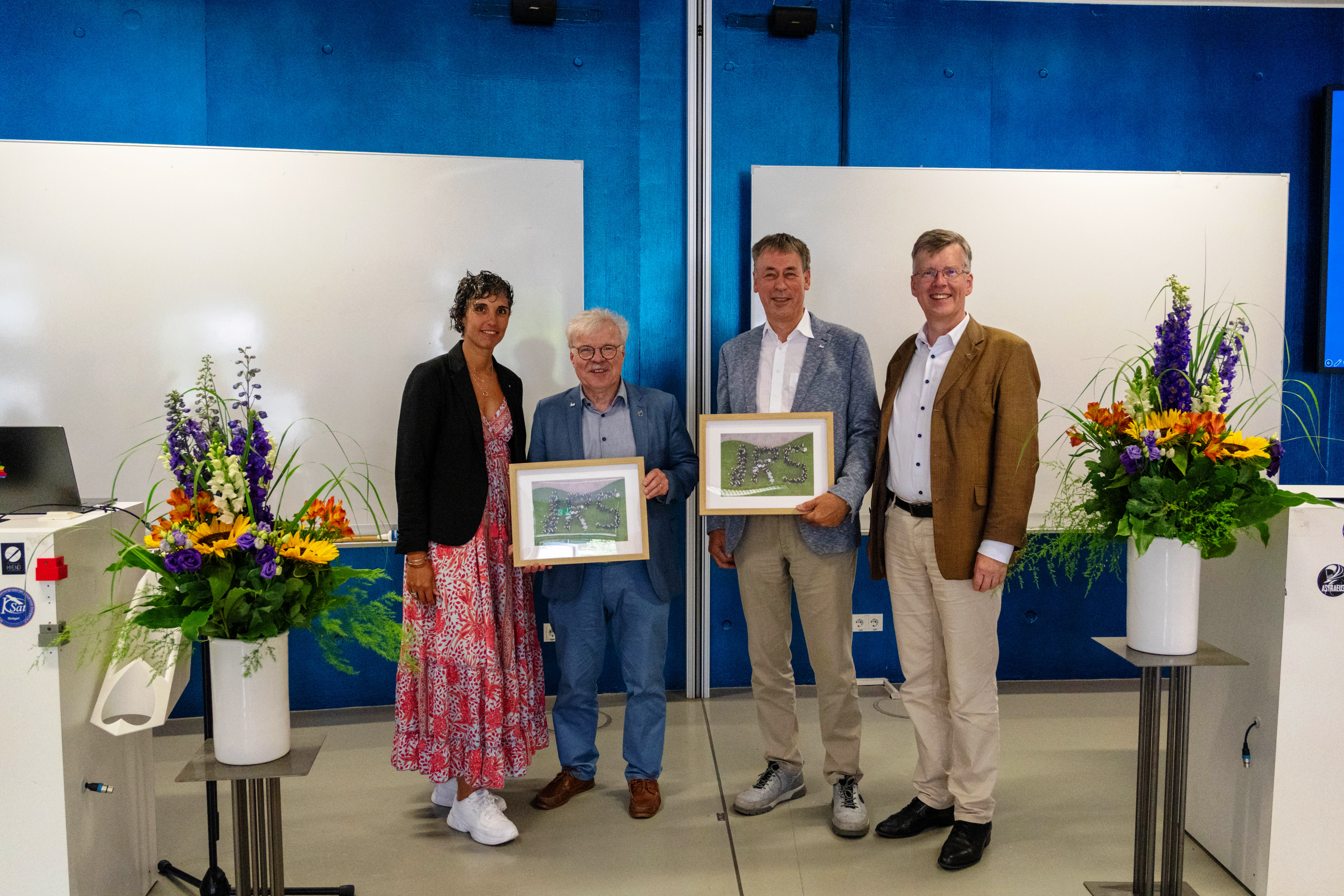 Von links nach rechts: Gisela Detrell, Reinhold Ewald, Alfred Krabbe, Heinz-Wilhelm Hübers. 