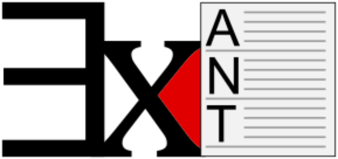 The Word Exant, Letters each have individual layout